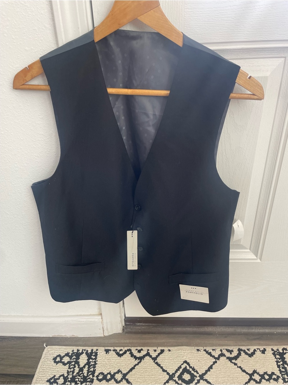 Portfolio Black Men's Suit Vest